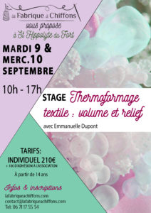 stage technologie textile et thermoformage